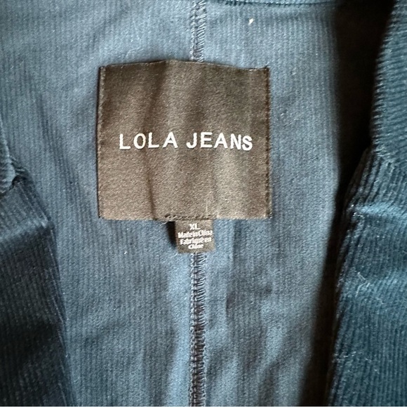 LOLA JEANS Corduroy Blazer Suit MONACO JACKET LAZURITE Blue Size XL - Picture 6 of 8